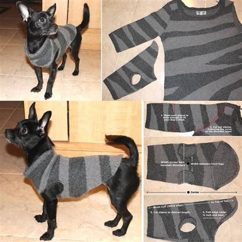 Dog Sweater Out of an Old Hoodie (with Pattern) 